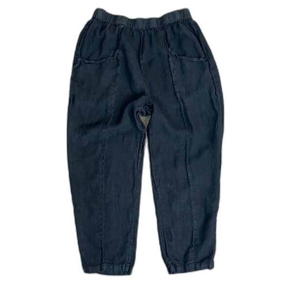 MATE the Label Womens Size XL Vintage Black Willow Linen Pull On Pants Lagenlook - Picture 1 of 10